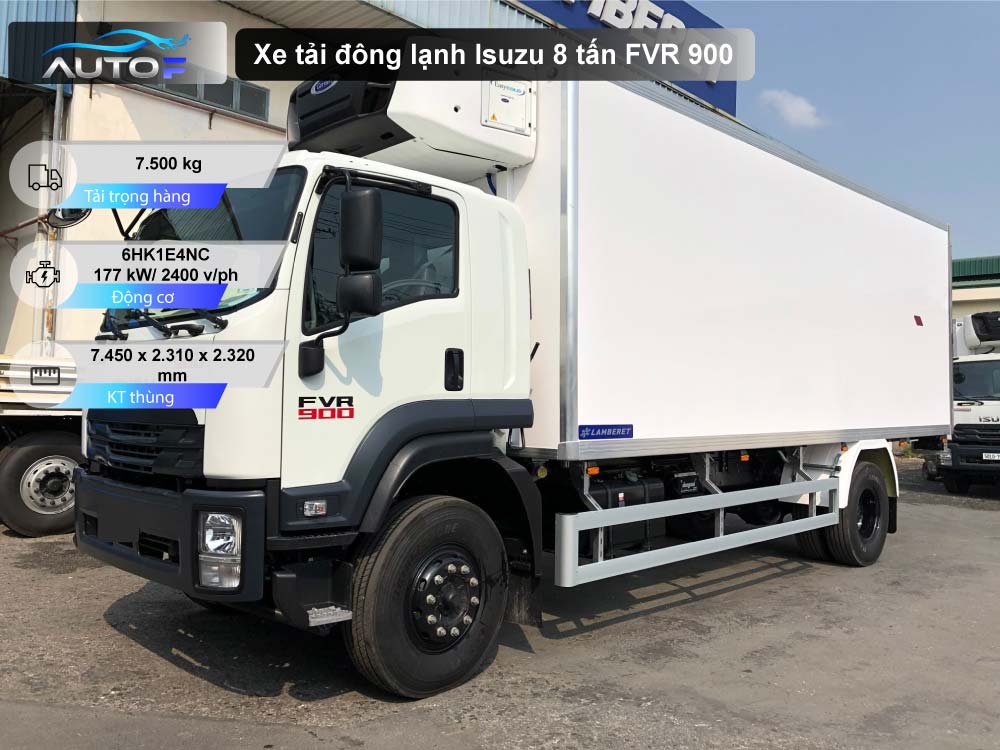 Giá xe tải đông lạnh Isuzu 8 tấn FVR900
